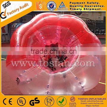 half red inflatable TPU bubble soccer for kids TB088