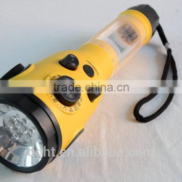 Hand Crank Flashlgiht hand winding led flashlight radio