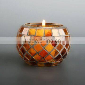 Glass Mosaic Candle Holder
