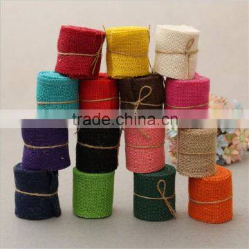 Wholesale Best Price 6CM Linen Jute Ribbon Roll For Decoration