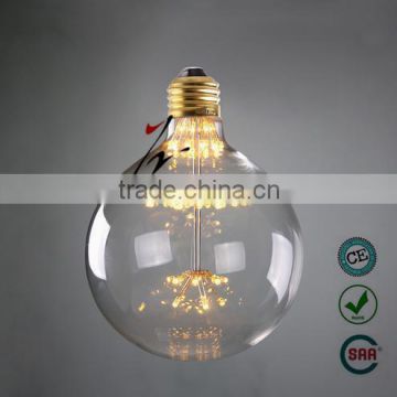 Round shape fireworks led light bulb G125 E27 Christmas Day antique decorative lamp chandelier Fashion light source