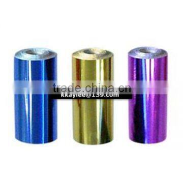 Colored hot stamping film for plastic cards