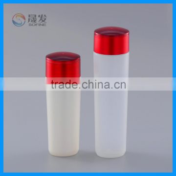 Round cosmetic skin toning lotion bottle