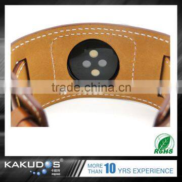 Black / Brown / Red / Blue Choose Custom Logo Accepted Cuff-leather Band for IWatch photo-3