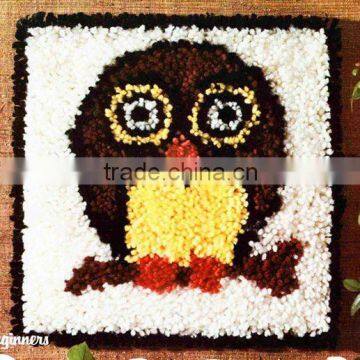 DIY cute owl latch hook kit craft kit for cushion