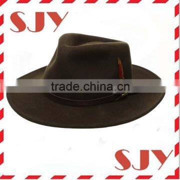 Men's Crushable Felt Vintage Outback Fedora Hat