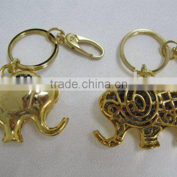 Gold Elephant Keychains