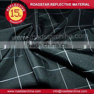 Black reflective fashion fabric for jacket