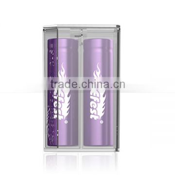 In Stock EFEST L2 2 Bays 18650 Hard Case battery 2 *18650 cells Holder