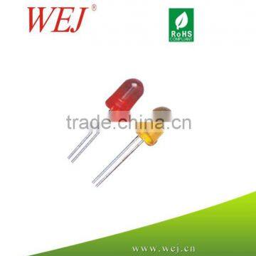 3mm round amber diffused dip LED diodes