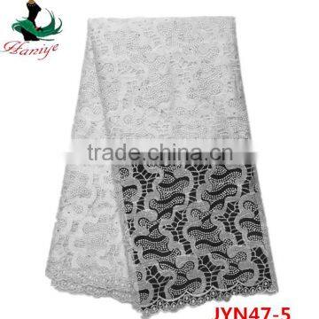 JYN47 African Tulle Lace Fabric With Stones for Lady photo-2