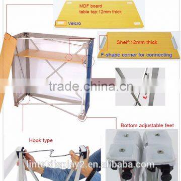 Tool Free Assemble Foldable Aluminum Display Table