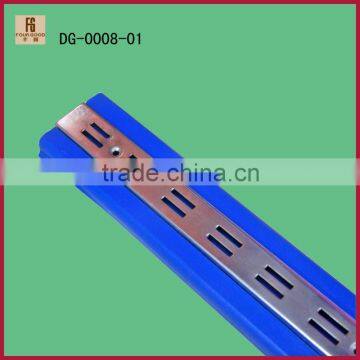 A Column Chrome Slotted Channel with Wood Plate for MDF Display (DG0008)