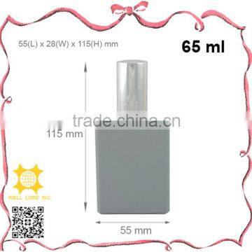 65ml urban style gray glass bottle screw on pump sprayer