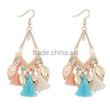 Lleaf ladies earrings wholesale jewelry tassel earrings