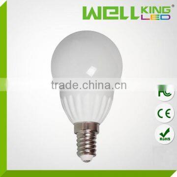 CE RoHS FCC 4W 300lm 45 mm E27 ceramic led bulb e14, led lamp e14