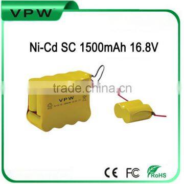 High quality Ni Cd 16.8V SC 1500mAh Electronic Sweeper Battery Pack