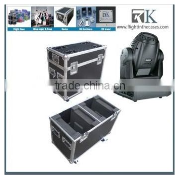 RK 1 hold 2 lights ,rubber insert ,portable Led display moving head lighting road ready flight case