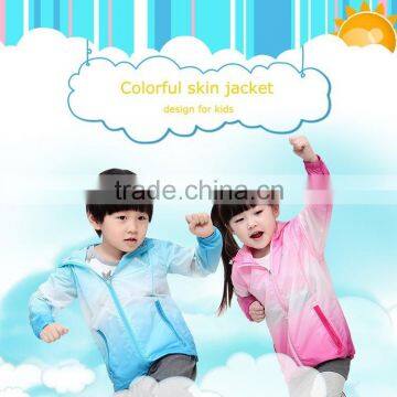 2014 New Style Kids Nylon Ultralight Windproof Running Jacket