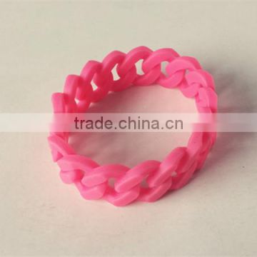 Fashionable hot sale custom braided silicone bracelet