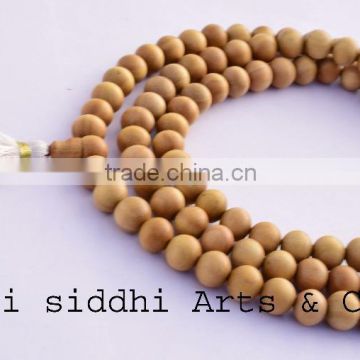 unique sandalwood japa mala bead/mysore sandalwood carving/rosary beads making