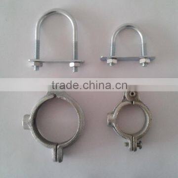 Metal fastener pipe clamp, U shape pipe clamp for sale