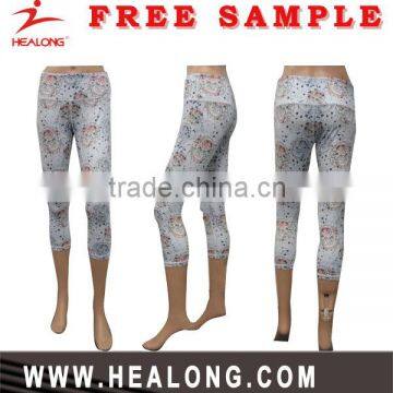 New fashion custom design dry fit women digital printing women fitness leggings