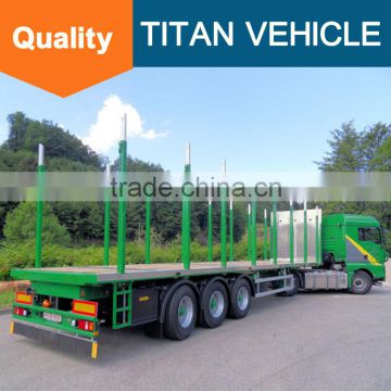 China new timber wood semi trailer lumber transport vehicle for sale