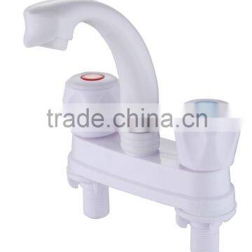 Inexpensive White Single Cold Double Plastic Basin Faucet photo-4