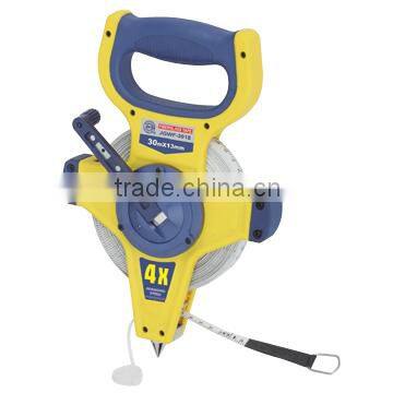 fiberglass tape measure with 4X rewinding speed
