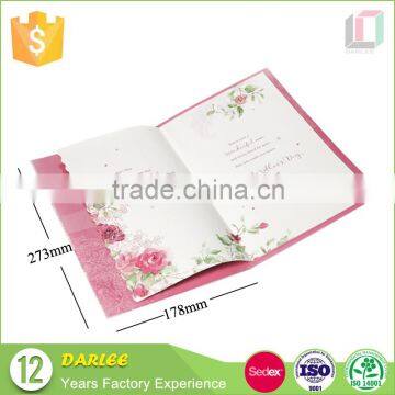 Creative design slik screen imprint luxurious handmade decoration greeting card