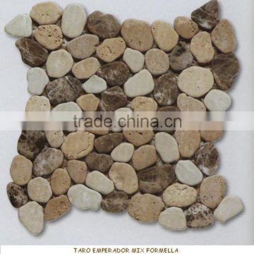 Pebble stone marble mosaic (Spirals)