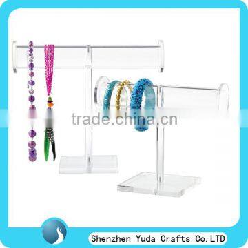 Acrylic T bar acrylic necklace display stand perspex bracelet display holder