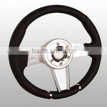 leather steering wheel