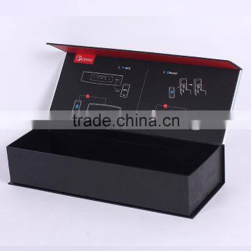 Black magnetic paper box packaging gift for electronics