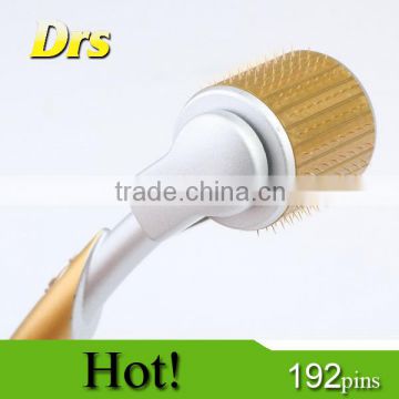 Gold handle derma roller factory direct wholesale micro needling roller zgts 192 derma roller