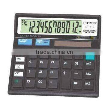 12 digital dual power electronic calculator