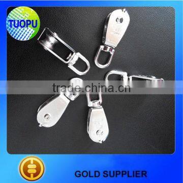 Tuopu Stainless Steel Swivel Eye Single Sheave Rope Pulley Block