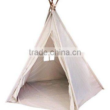 Indoor Teepee Tent Indian Play Tent for Kids with Five Wood Poles and Carry Bag