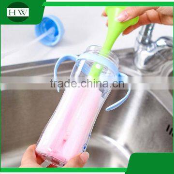 Kitchen Plastic Removable Detachable Foldable Stand Sponge Long Handle Hanging Water Cup Bottle Clean Cleaning Brush photo-2