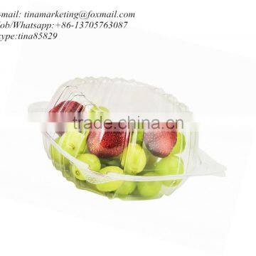 Clear Hinged Plastic Food Take Out To-Go Container,Clamshell Fruit/Cake/Salad Pack Box photo-3