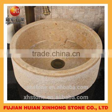Natural Stone Yellow Jade Marble Basin for Decoration photo-6