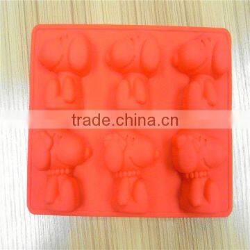 2014 New creative food grade silicone ice cube tray with letters