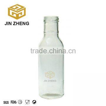 crystal empty Factory outlets manufacture 350 ml glass juice storage bottles with screw cap