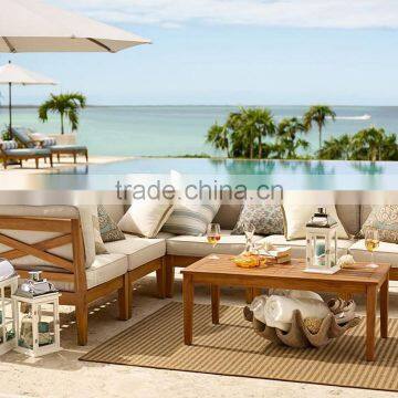 All Whether Garden Solid Wood Furniture Design Modern Teak Wood Sofa Sets photo-2