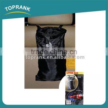 13*30CM custom logo black seat back car trash bag for cars