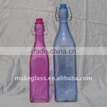 square glass milk bottle 500&1000ml