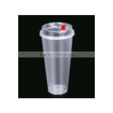 PP Cup Plastic Cup 600ML Transparent Drink Cup Disposable Cup Injection With Lid photo-3