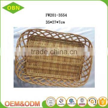 Cheap Woven Decorative Tray Wicker Fruit Basket photo-5