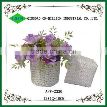 Decorate wedding flower girl basket white wedding baskets